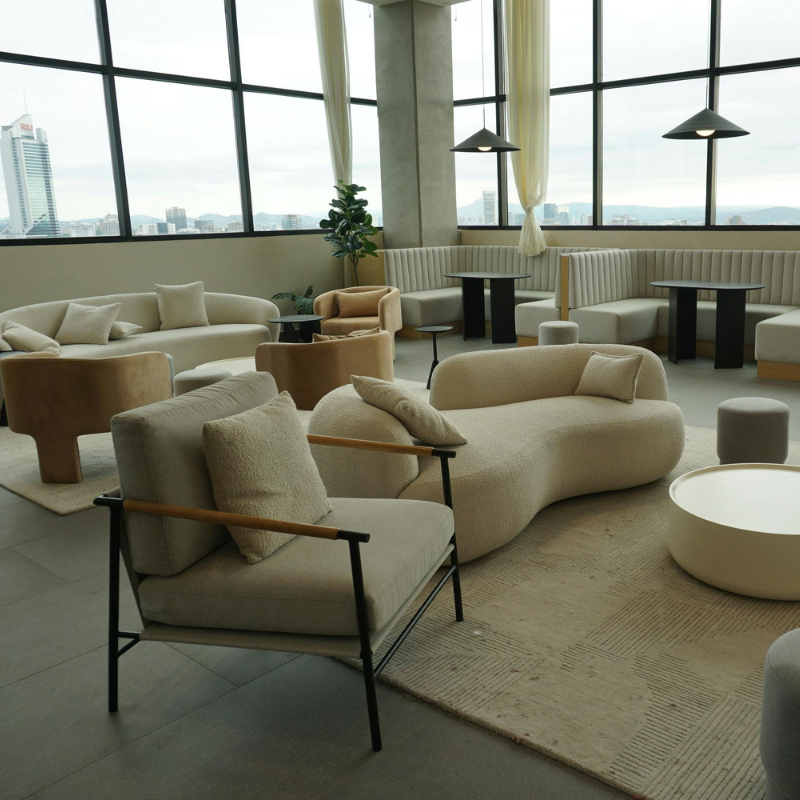 Commercial lounge seating and furniture